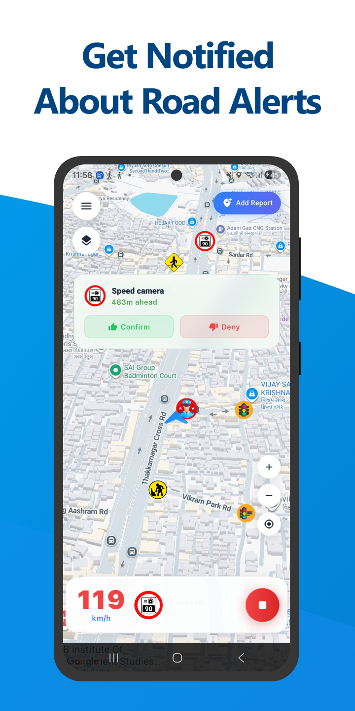 Road alert notification